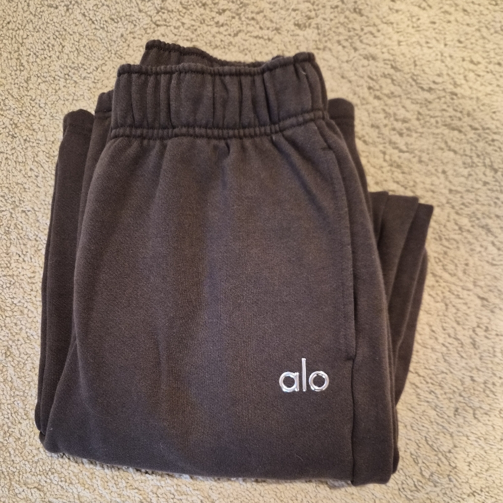 Alo Accolade Straight Leg Sweat Pants Espresso Size S